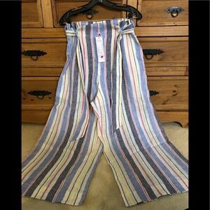 NWT Parker NY Robbie High Waisted Linen Pants 10